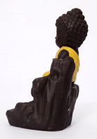 Decora Craft Poly Resin Buddha Incense Smoke Burner Fountain/Idol Gifts Item with 10 Cones (Yellow,Standard)